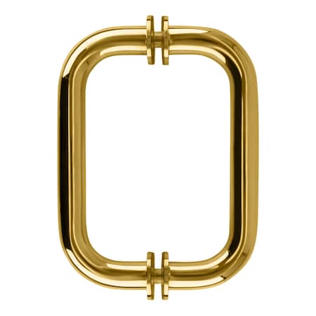 Cr Laurence Unlacquered Brass 6-in BM Series Tubular Back-to-Back Pull Handle BM6X6ULBR